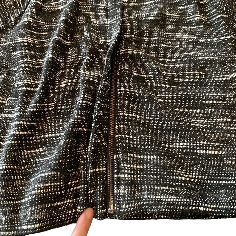Banaba Republic Women’s Knut Zipup Crop Sweater Grey Puff Sleeves Size M - Picture 11 of 15